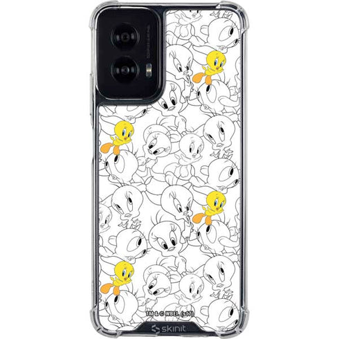 Looney Tunes Tweety Super Sized Pattern Moto G Power 5G (2024) Clear Case