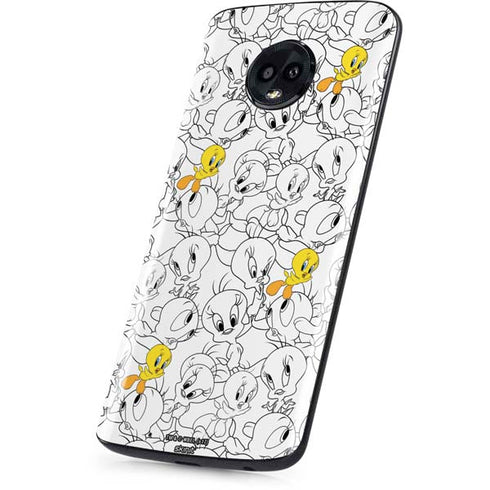 Looney Tunes Tweety Super Sized Pattern Moto G6 Skin