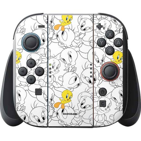 Looney Tunes Tweety Super Sized Pattern Nintendo Switch 2 (2025) with Joy-Con Skin