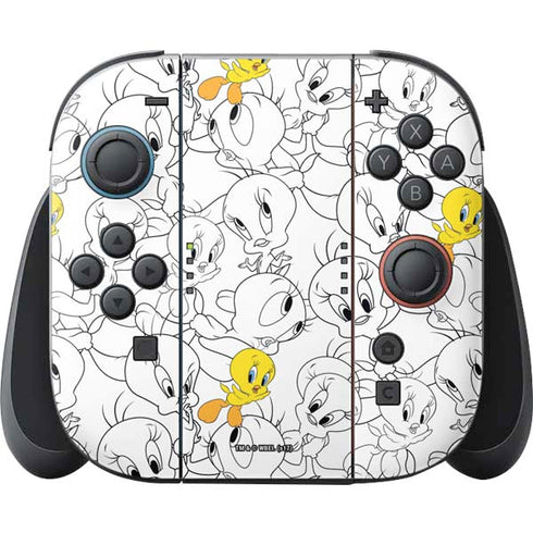 Looney Tunes Tweety Super Sized Pattern Nintendo Switch 2 (2025) Joy-Con Controller Skin