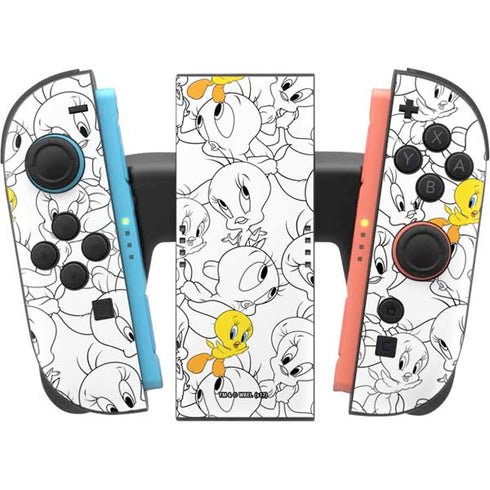 Looney Tunes Tweety Super Sized Pattern Nintendo Switch 2 (2025) Joy-Con Controller Skin