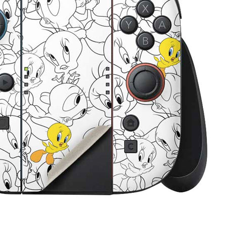 Looney Tunes Tweety Super Sized Pattern Nintendo Switch 2 (2025) Joy-Con Controller Skin