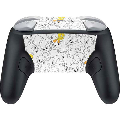 Looney Tunes Tweety Super Sized Pattern Nintendo Switch 2 (2025) Pro Controller Skin