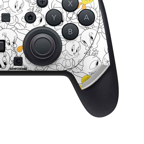 Looney Tunes Tweety Super Sized Pattern Nintendo Switch 2 (2025) Pro Controller Skin