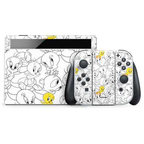 Looney Tunes Tweety Super Sized Pattern Nintendo Skins