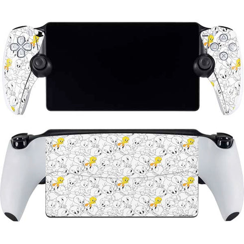 Looney Tunes Tweety Super Sized Pattern PlayStation Portal Remote Player Skin