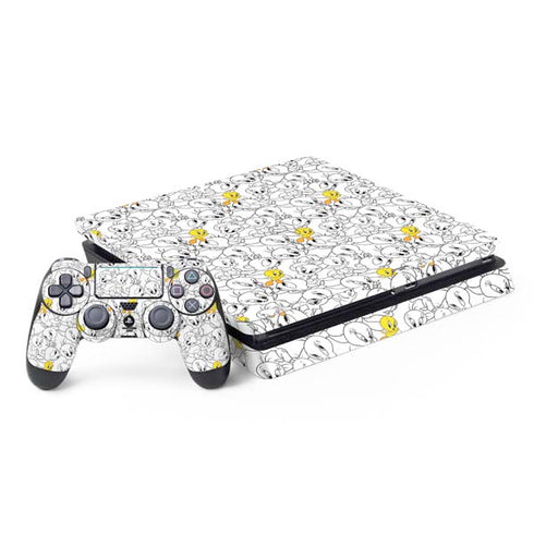 Looney Tunes Tweety Super Sized Pattern PlayStation PS4 Skins