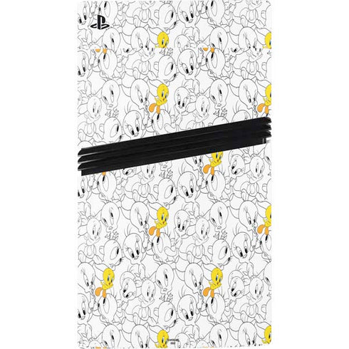 Looney Tunes Tweety Super Sized Pattern PS5 Pro Bundle Skin