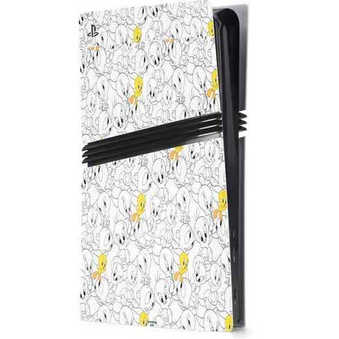 Looney Tunes Tweety Super Sized Pattern PS5 Pro Console Skin