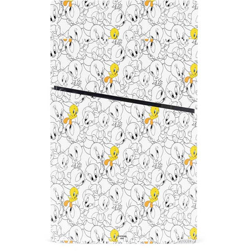 Looney Tunes Tweety Super Sized Pattern PS5 Slim Digital Edition Console Skin