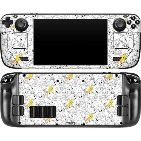 Looney Tunes Tweety Super Sized Pattern Steam Deck Handheld Gaming Computer OLED Skin
