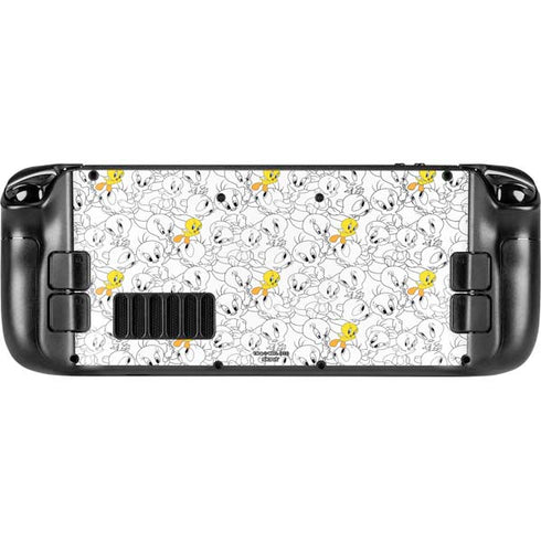 Looney Tunes Tweety Super Sized Pattern Steam Deck Handheld Gaming Computer Skin