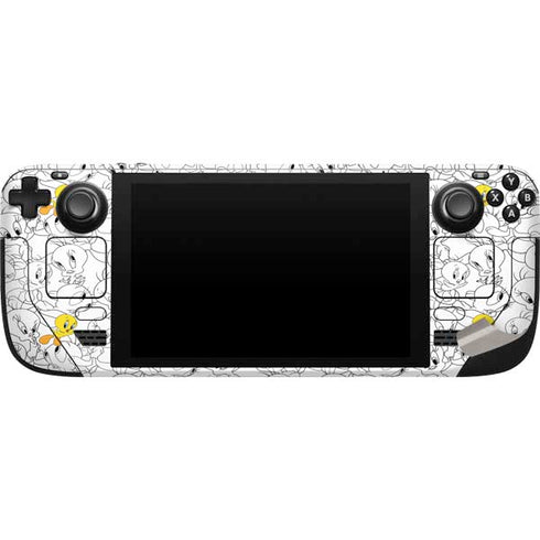 Looney Tunes Tweety Super Sized Pattern Steam Deck Handheld Gaming Computer Skin