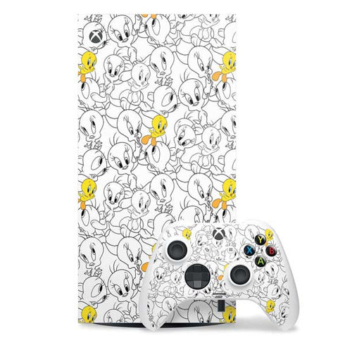 Looney Tunes Tweety Super Sized Pattern Xbox Series X Skins