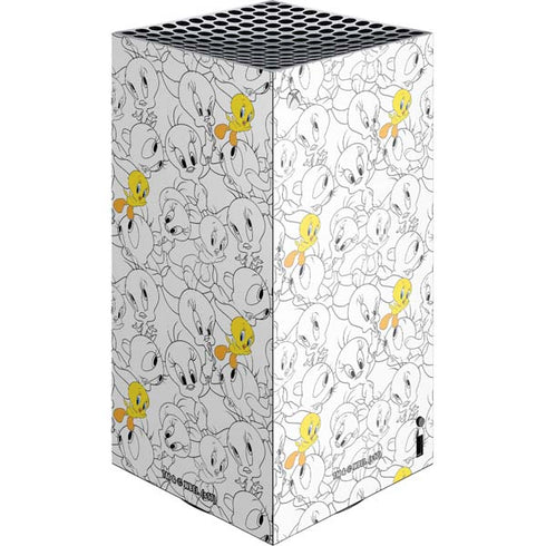 Looney Tunes Tweety Super Sized Pattern XBox Series X Digital Edition Console Skin