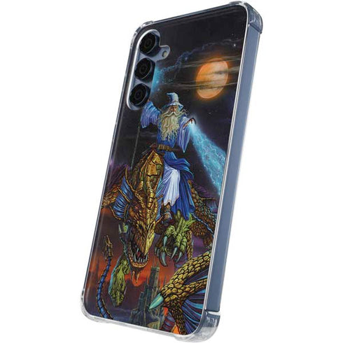 Twilight Tempest Wizard by Ed Beard Jr Galaxy A55 5G Clear Case