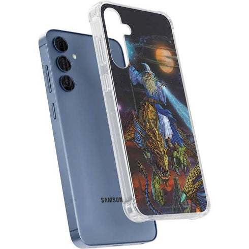 Twilight Tempest Wizard by Ed Beard Jr Galaxy A55 5G Clear Case