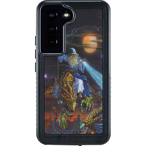 Twilight Tempest Wizard by Ed Beard Jr Galaxy S24 Waterproof Case
