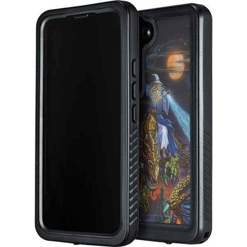 Twilight Tempest Wizard by Ed Beard Jr Galaxy S24 Waterproof Case