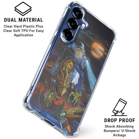 Twilight Tempest Wizard by Ed Beard Jr Galaxy S25 Clear Case