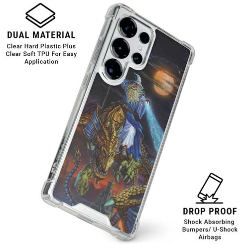 Twilight Tempest Wizard by Ed Beard Jr Galaxy S25 Ultra Clear Case