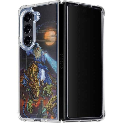 Twilight Tempest Wizard by Ed Beard Jr Galaxy Z Fold5 5G Clear Case