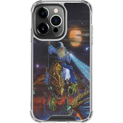Twilight Tempest Wizard by Ed Beard Jr iPhone 16 Pro Clear Case