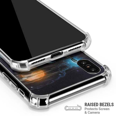 Twilight Tempest Wizard by Ed Beard Jr iPhone X/XS Clear Case