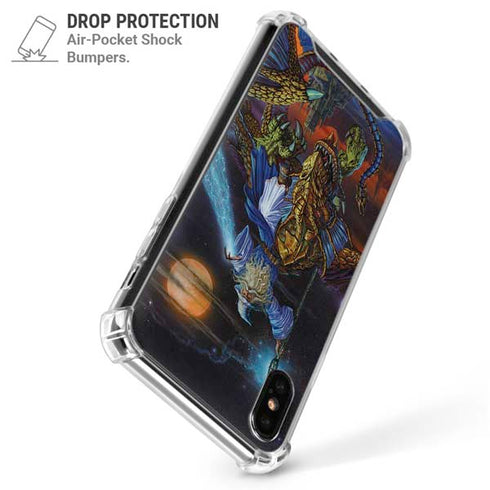 Twilight Tempest Wizard by Ed Beard Jr iPhone X/XS Clear Case