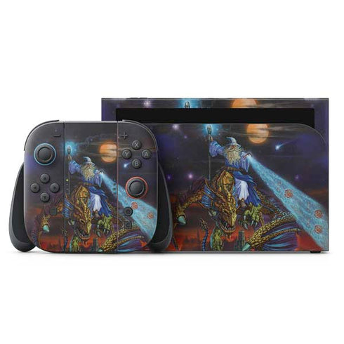 Twilight Tempest Wizard by Ed Beard Jr Nintendo Skins