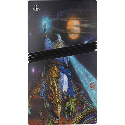 Twilight Tempest Wizard by Ed Beard Jr PS5 Pro Console Skin