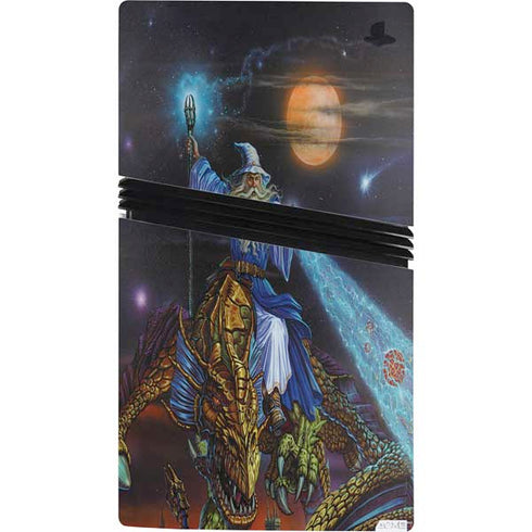 Twilight Tempest Wizard by Ed Beard Jr PS5 Pro Console Skin