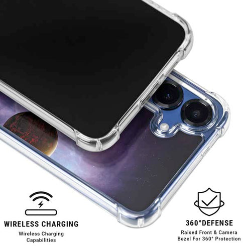 StockTrek Two Planets Born from the Same Star Galaxy S25 Clear Case