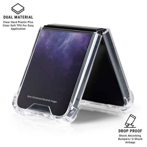 StockTrek Two Planets Born from the Same Star Galaxy Z Flip6 Clear Case
