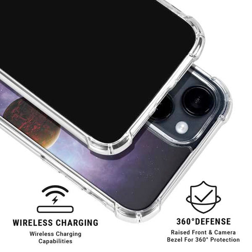 StockTrek Two Planets Born from the Same Star iPhone 14 Plus Clear Case