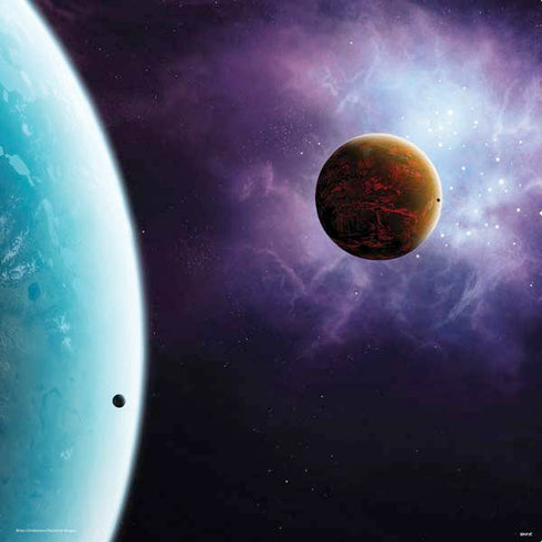 StockTrek Two Planets Born from the Same Star PS4 Pro Console Skin