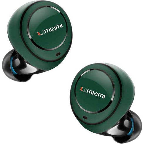 University of Miami Horizontal Mark on Green Amazon Echo Buds Skin