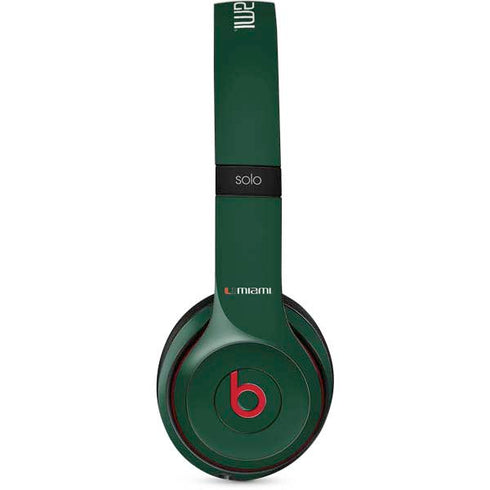 University of Miami Horizontal Mark on Green Beats Solo 3 Wireless Skin