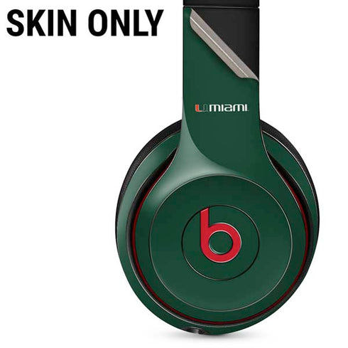 University of Miami Horizontal Mark on Green Beats Solo 3 Wireless Skin