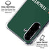 University of Miami Horizontal Mark on Green Galaxy A36 5G Clear Case