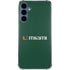 University of Miami Horizontal Mark on Green Galaxy A55 5G Clear Case