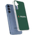 University of Miami Horizontal Mark on Green Galaxy A55 5G Clear Case