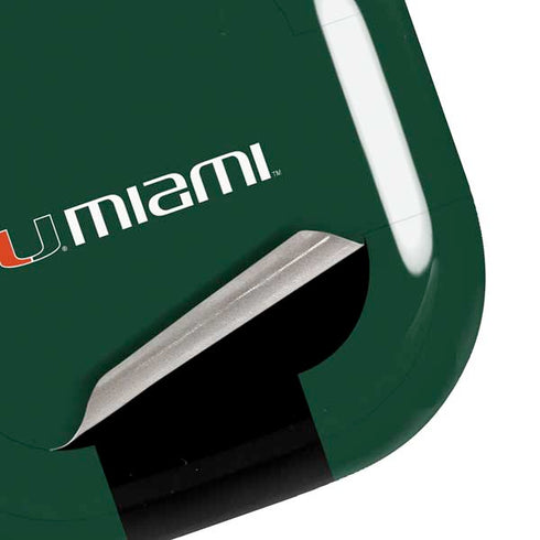 University of Miami Horizontal Mark on Green Galaxy Buds Live Skin