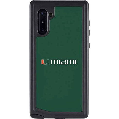 University of Miami Horizontal Mark on Green Galaxy Cases
