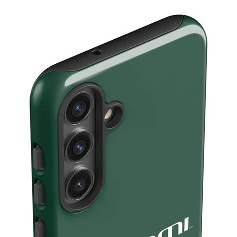 University of Miami Horizontal Mark on Green Galaxy S25 Impact Case