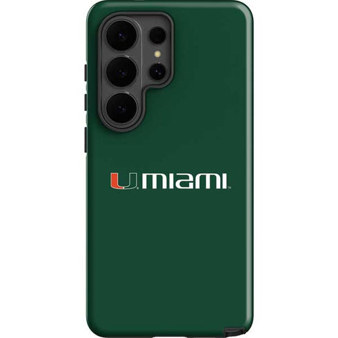 University of Miami Horizontal Mark on Green Galaxy S26 Ultra Impact Case