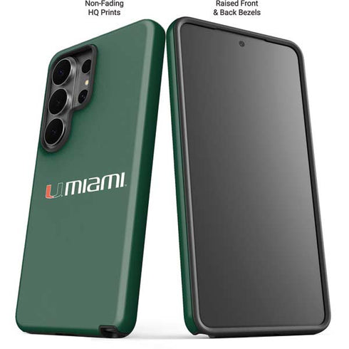 University of Miami Horizontal Mark on Green Galaxy S26 Ultra Impact Case