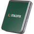 University of Miami Horizontal Mark on Green Galaxy Z Flip6 Skin