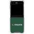 University of Miami Horizontal Mark on Green Galaxy Z Flip6 Clear Case