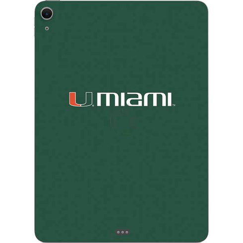 University of Miami Horizontal Mark on Green Apple iPad Air Skin